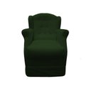 Ver imagem 2 de Poltrona Cadeira De Amamentação Com Balanço Manu Suede Verde Ms Decor