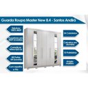 Ver imagem 3 de Guarda Roupa 8 Portas (2 C- Espelho) e 4 Gavetas C- Pés Master New 8.4 Branco