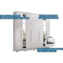 Ver imagem 2 de Guarda Roupa 8 Portas (2 C- Espelho) e 4 Gavetas C- Pés Master New 8.4 Branco