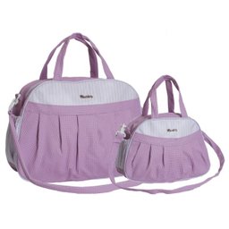 Kit Bolsa Maternidade Veneza 2 Peças Lilás - 1