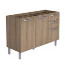 Ver imagem 1 de Balcão 3 Portas e 2 Gavetas sem Tampo Cacau Itatiaia Ig3G2-120St