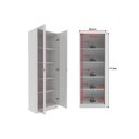 Ver imagem 3 de Multiuso Lavanderia Am-3112 C/ 2 Portas C/ Vidro Branco - Tecno Mobili