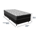 Ver imagem 3 de Cama Box e Colchão Iso100 Espuma D33 Solteiro Ortobom: Preto