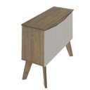 Ver imagem 4 de Bancada Buffet Oásis Pinho/ Off White 3 Portas Tampo com Borda Invertida e 4 Pés - Artely 004384
