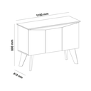 Ver imagem 7 de Bancada Buffet Oásis Pinho/ Off White 3 Portas Tampo com Borda Invertida e 4 Pés - Artely 004384