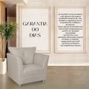 Ver imagem 4 de Poltrona Cadeira Decorativa Lisboa Linho Bege