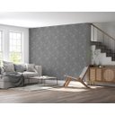 Ver imagem 4 de Papel de Parede Adesivo Cinza Prateado Geométrico 2,80m