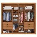 Ver imagem 2 de Guarda Roupa Casal Versalles 2 Portas 6 Gavetas Cinamomo Fosco - Zanzini