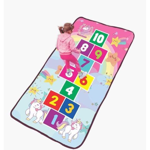 Tapete Infantil Amarelinha Unicornio