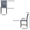 Ver imagem 2 de 3 Cadeiras de Jantar Cannes de Alumínio com Pintura Marrom e Trama Tela de Corda Náutica