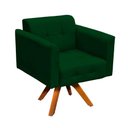 Ver imagem 5 de Kit 01 Poltrona e 01 Puff Elisa Suede Verde