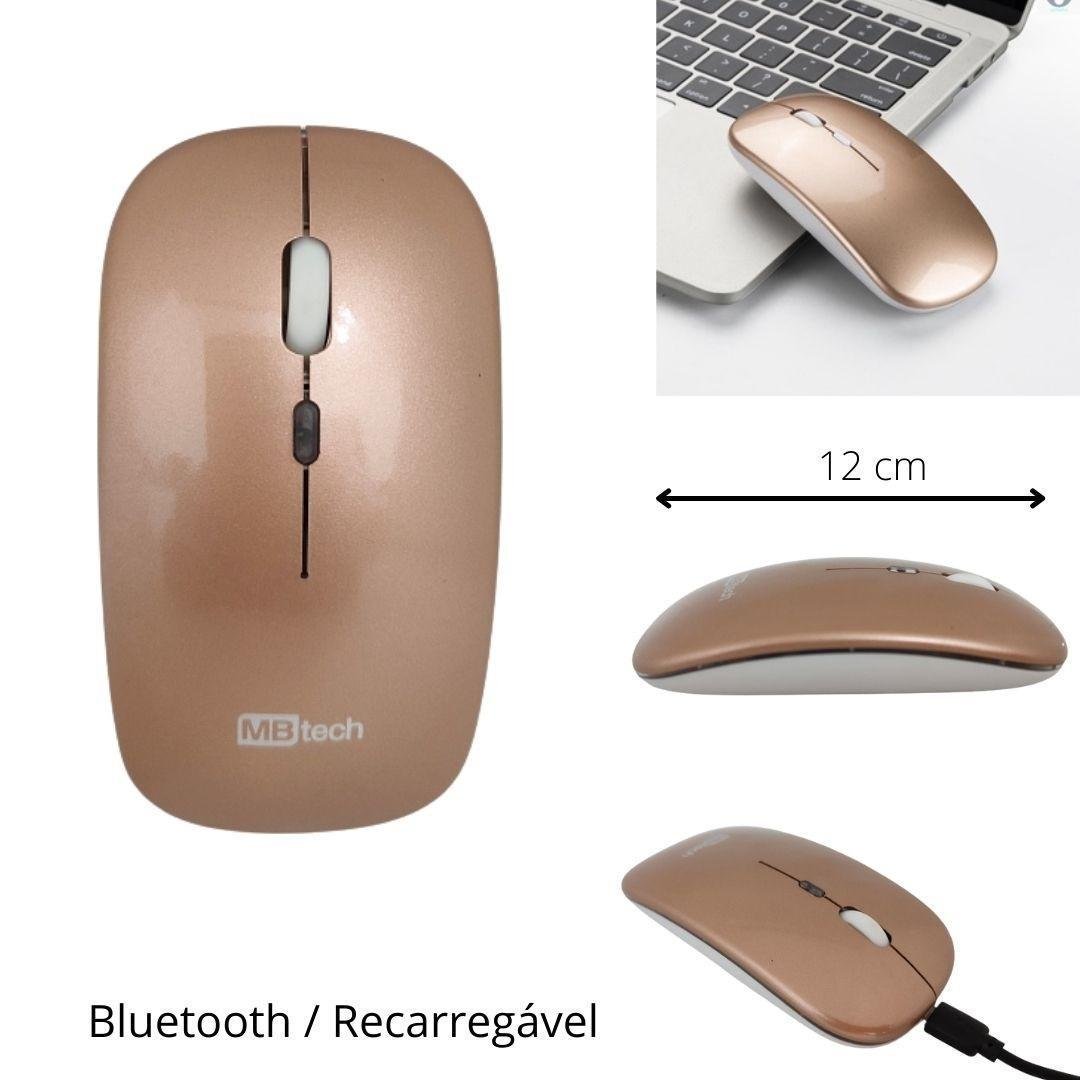 Mouse Slim Bluetooth Recarregável Mbtech Ref: Gb54429 Ouro - 2