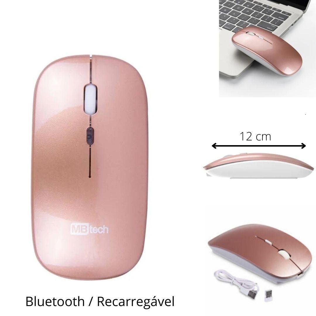 Mouse Slim Bluetooth Recarregável Mbtech Ref: Gb54429 Ouro - 3