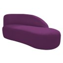 Ver mais imagens de Kit Divã Luna 185cm Lado Direito e 01 Poltrona Base de Ferro Dourado Suede Amarena Móveis Roxo