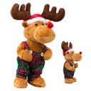 Ver imagem 1 de Rena Natalina Dançarina Musical Enfeite de Natal Boneco Decorativo Mesa Estante Sala Casa Festa Fim