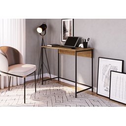 Escrivaninha Dobrável para Notebook em Estilo Industrial 27893 Artesano - Vermont/preto Fosco - 3