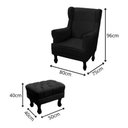 Ver imagem 2 de Poltrona De Amamentação Elisa + Puff Retrô Suede - Cinza