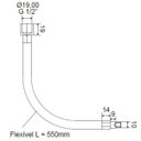 Ver imagem 2 de Engate Flexível para Monocomando 55cm Meber Metais