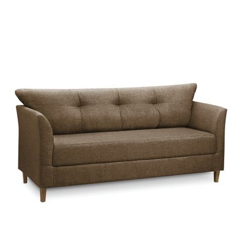 Sofá 3 Lugares Living para Sala Leblon 180cm Linho E03 - D’Rossi