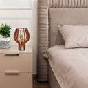 Ver imagem 2 de Abajur de Mesa em MDF - Cor: Marrom