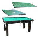 Ver imagem 3 de Mesa 3 em 1 Sinuca/ping Pong/botão Bolas Numeradas + 4 Tacos - Verde