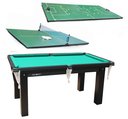 Ver imagem 3 de Mesa 3 em 1 Sinuca/ping Pong/botão Bolas Numeradas + 4 Tacos - Verde
