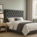 Ver imagem 3 de Cabeceira Queen Suede Cinza - 160x110 Cm