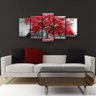 Quadro Decorativo Árvore Grande Vermelha 129x61 - 1