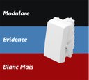 Ver imagem 2 de INTERRUPTOR Módulo SIMPLES 16A/250V MODULARE EVIDENCE BLANC MAIS FAME