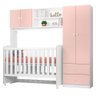 Conjugado Quarto Infantil Ternura com Berço Amore Branco/rosa - Peternella Móveis - 4