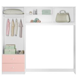 Conjugado Quarto Infantil Ternura com Berço Amore Branco/rosa - Peternella Móveis - 5