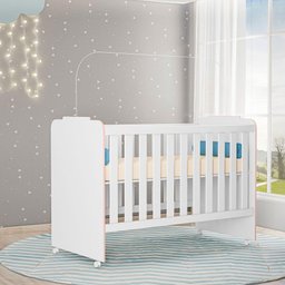 Conjugado Quarto Infantil Ternura com Berço Amore Branco/rosa - Peternella Móveis - 6