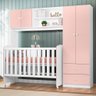 Conjugado Quarto Infantil Ternura com Berço Amore Branco/rosa - Peternella Móveis - 1