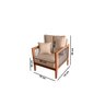 Kit com 2 Poltrona Paris corda nautica luxury linho Bege com almofadas - 5