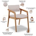Ver imagem 4 de Kit 02 Cadeiras para Sala de Jantar Estar Living Giorgia B04 Linho Bege - Lyam Decor
