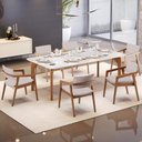 Ver imagem 2 de Kit 02 Cadeiras para Sala de Jantar Estar Living Giorgia B04 Linho Bege - Lyam Decor