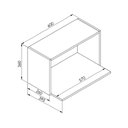 Ver imagem 3 de Armário Nicho para Microondas 60cm Multimóveis CR20093 Branco