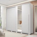 Ver imagem 3 de Guarda Roupa Casal 2 Portas 4 Gavetas Romanus Branco Caemmun