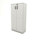 Ver imagem 2 de Armário Alto para Escritório Linha Alto Padrão 2 Portas 3 Prateleiras 80cm Cinza F5 Office