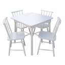 Ver imagem 7 de Jogo de Jantar Colonial Brisa Mesa 80x80cm Branca + 04 Cadeiras Brancas - Rustico Linda
