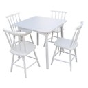 Ver mais imagens de Jogo de Jantar Colonial Brisa Mesa 80x80cm Branca + 04 Cadeiras Brancas - Rustico Linda