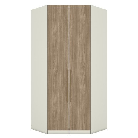 Guarda Roupa Modulado Canto Closet Predileto 2 Portas Areia/Jequitibá - Móveis Henn