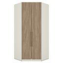 Ver imagem 1 de Guarda Roupa Modulado Canto Closet Predileto 2 Portas Areia/Jequitibá - Móveis Henn