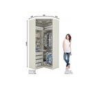 Ver imagem 5 de Guarda Roupa Modulado Canto Closet Predileto 2 Portas Areia/Jequitibá - Móveis Henn