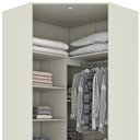 Ver imagem 3 de Guarda Roupa Modulado Canto Closet Predileto 2 Portas Areia/Jequitibá - Móveis Henn