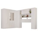 Ver imagem 2 de Guarda-Rroupa de Canto com Espelho Modulado 9 Portas 2 Gavetas Argentina Branco