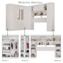 Ver imagem 6 de Guarda-Rroupa de Canto com Espelho Modulado 9 Portas 2 Gavetas Argentina Branco