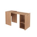 Ver imagem 1 de Mesa Articulável com Estante Amêndoa Tecnomobili Me4170 Cor: Amêndoa