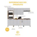 Ver imagem 5 de Armário de Cozinha Modulada Completa Fidelitá Nara 100% MDF 5 Peças 270cm 14 Portas 2 Gavetas com