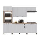 Ver imagem 2 de Armário de Cozinha Modulada Completa Fidelitá Nara 100% MDF 5 Peças 270cm 14 Portas 2 Gavetas com
